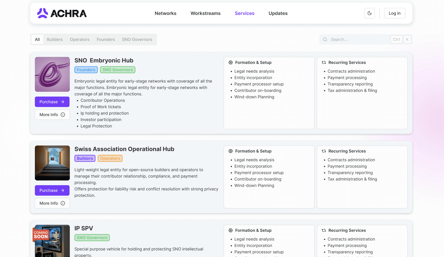 Operational marketplace connecting legal, finance, and people ops for network organizations